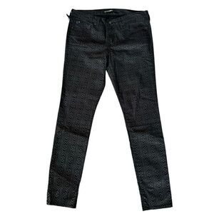Big Star Women’s geometric print cotton stretch Black Alex Skinny jeans 29 NWT